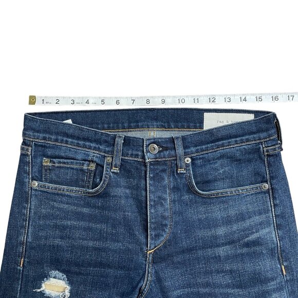 RAG & BONE JEANS STANDARD ISSUE FIT 1 EXTRA SLIM MENS 30 SELVEDGE MADE IN USA - Picture 12 of 15